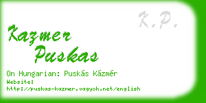 kazmer puskas business card